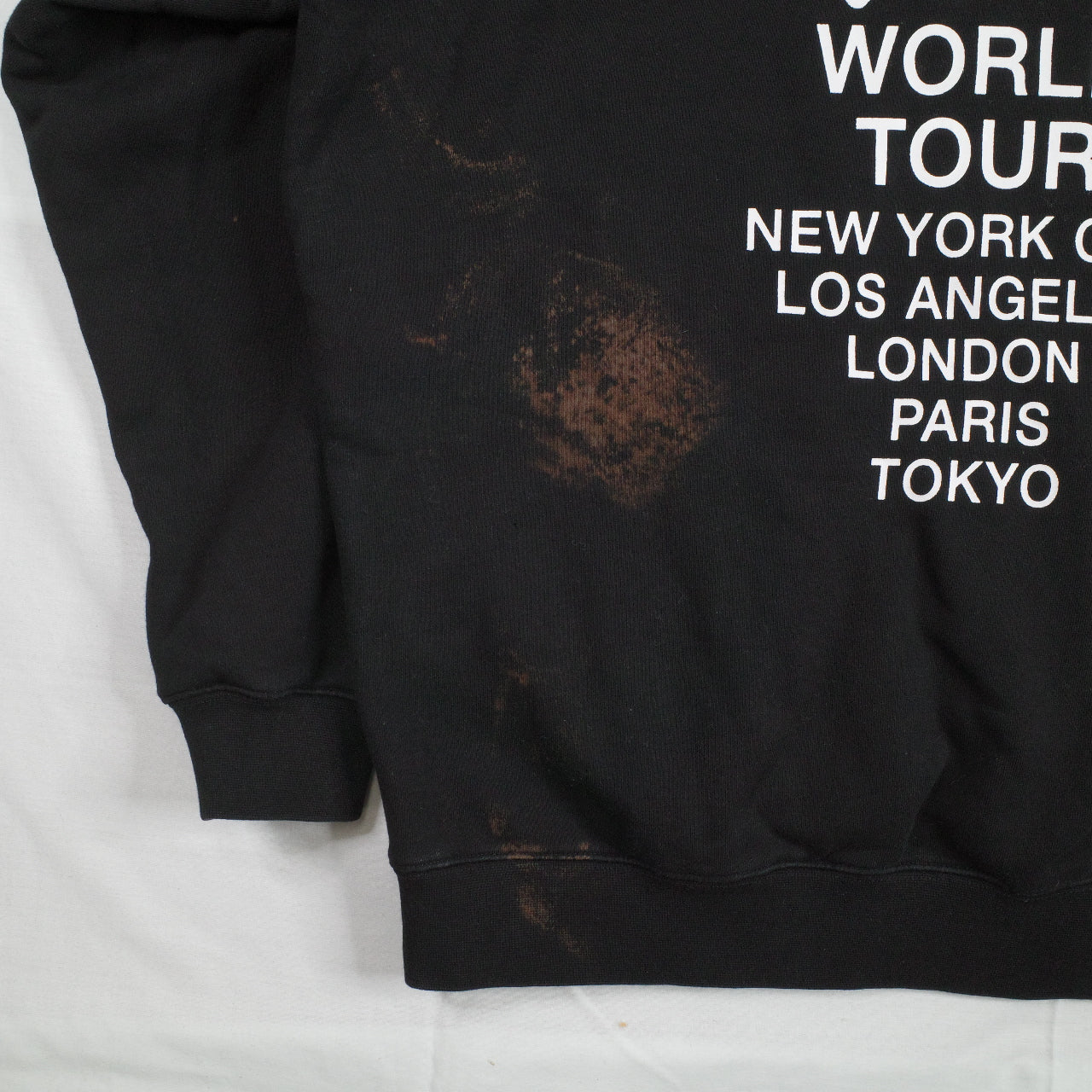 Stussy Australia Black World Tour Black Hoodie Sweater Pullover Mens Small