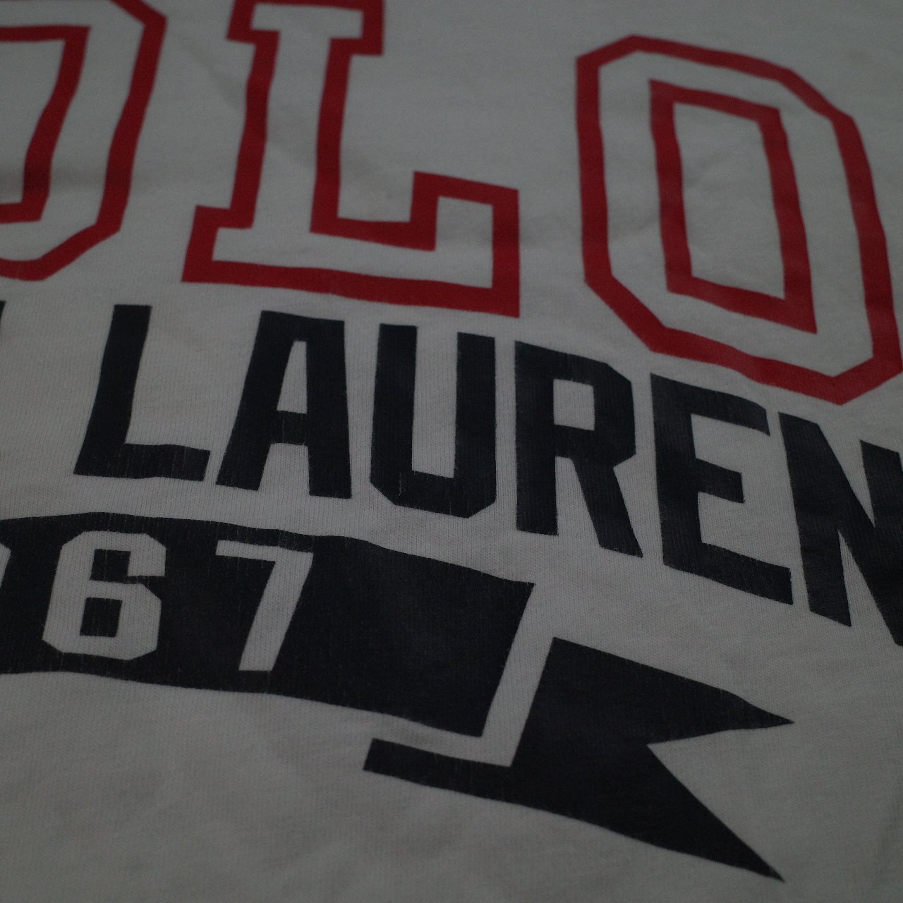 Polo Ralph Lauren Collegate 1967 White Custom Fit Men's XL T-Shirt