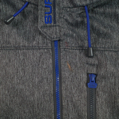 Superdry Jacket Windtrekker Grey Blue Fleece Lined Mens XL