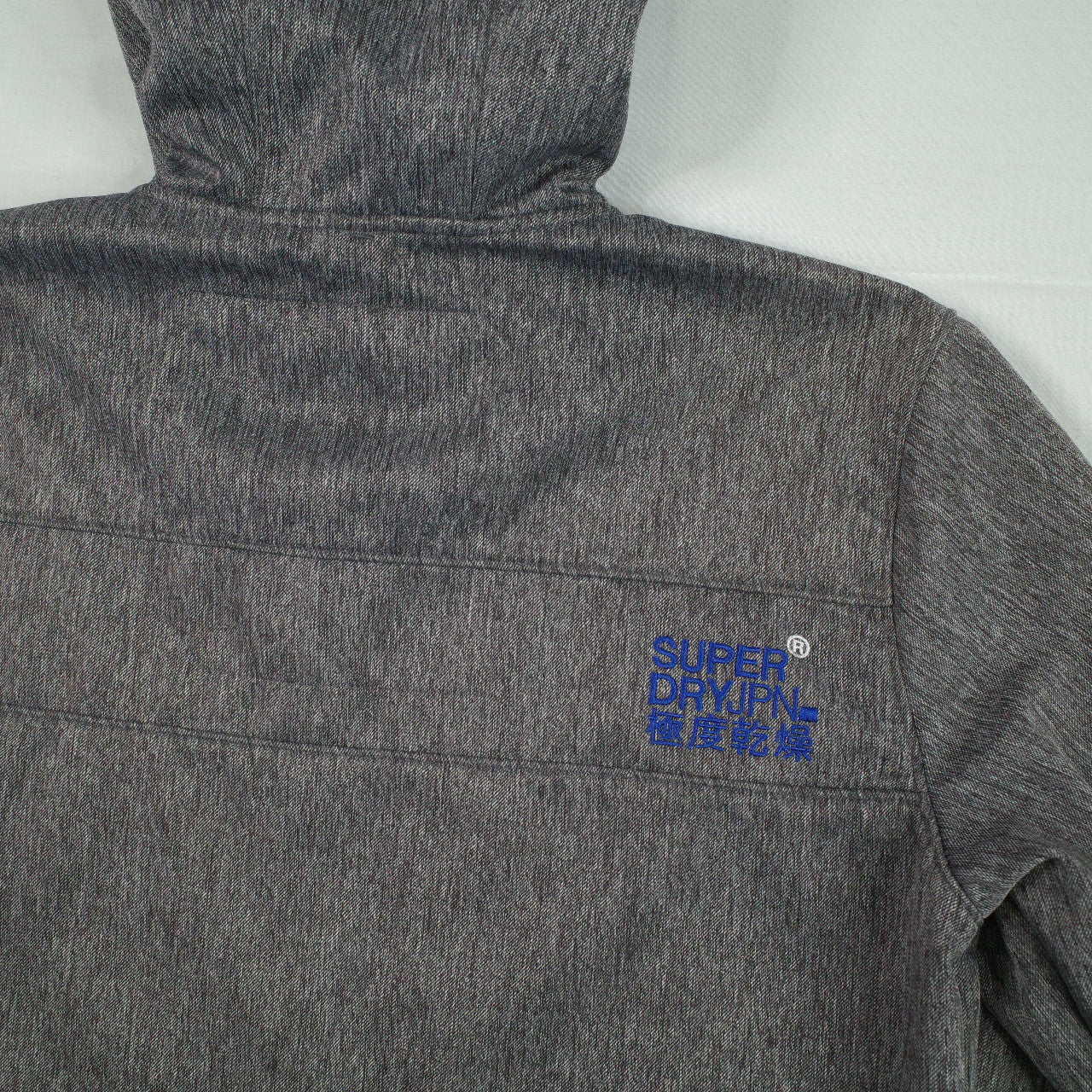 Superdry Jacket Windtrekker Grey Blue Fleece Lined Mens XL