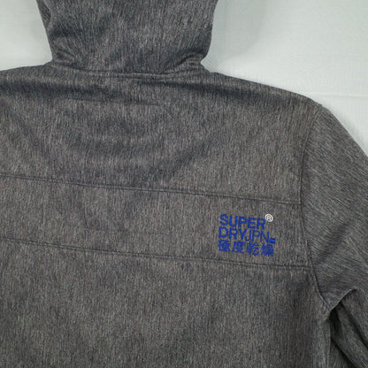 Superdry Jacket Windtrekker Grey Blue Fleece Lined Mens XL