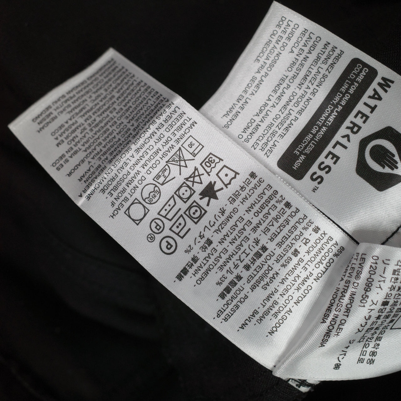 Levis Trucker Jacket Black Dark Horse WaterLess® Mens Large