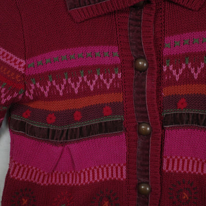 Kenzo Kids Cardigan Pink Knit Pink Red 12A/150
