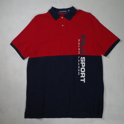 Polo Ralph Lauren Polo Sport Red Blue Spell Out Mens Large NWT