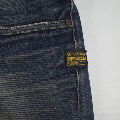 G-Star Raw Men's 3301 Slim Denim Pants Washed Blue Size 34x32