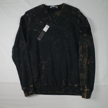 Stone Island OVD Acid Wash Black Sweatshirt Crewneck Mens Small NWT