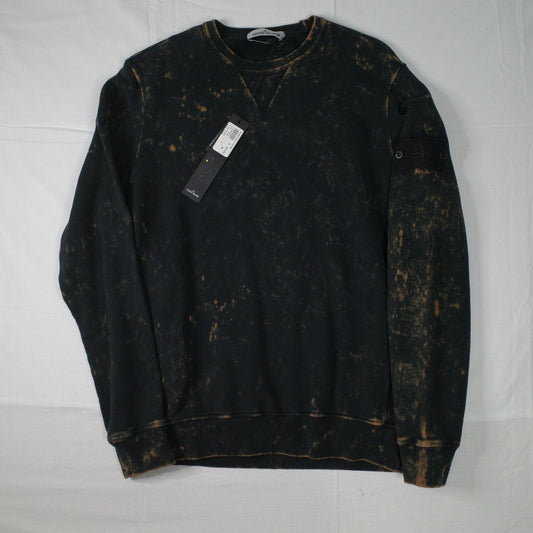 Stone Island OVD Acid Wash Black Sweatshirt Crewneck Mens Small NWT