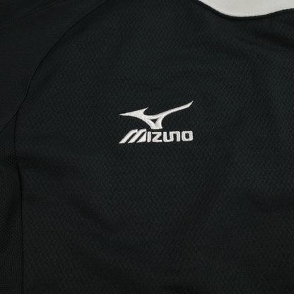 Vintage Mizuno Black Soccer Jersey Black White Ringer Short Sleeve T-Shirt Small