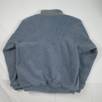 Montbell Polartec Fleece Quarter Snap Pullover Vintage Japan Made Light Blue Grey Womens Small