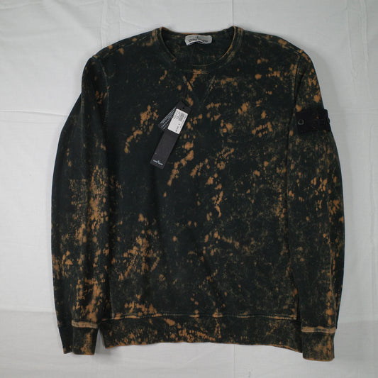 Stone Island OVD Acid Wash Black Sweatshirt Crewneck Mens Medium NWT