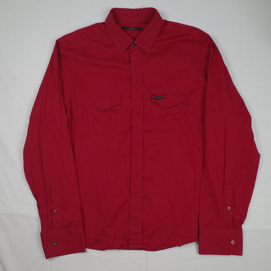 Gucci Mens Dress Shirt Button Up Mens Size 46/18