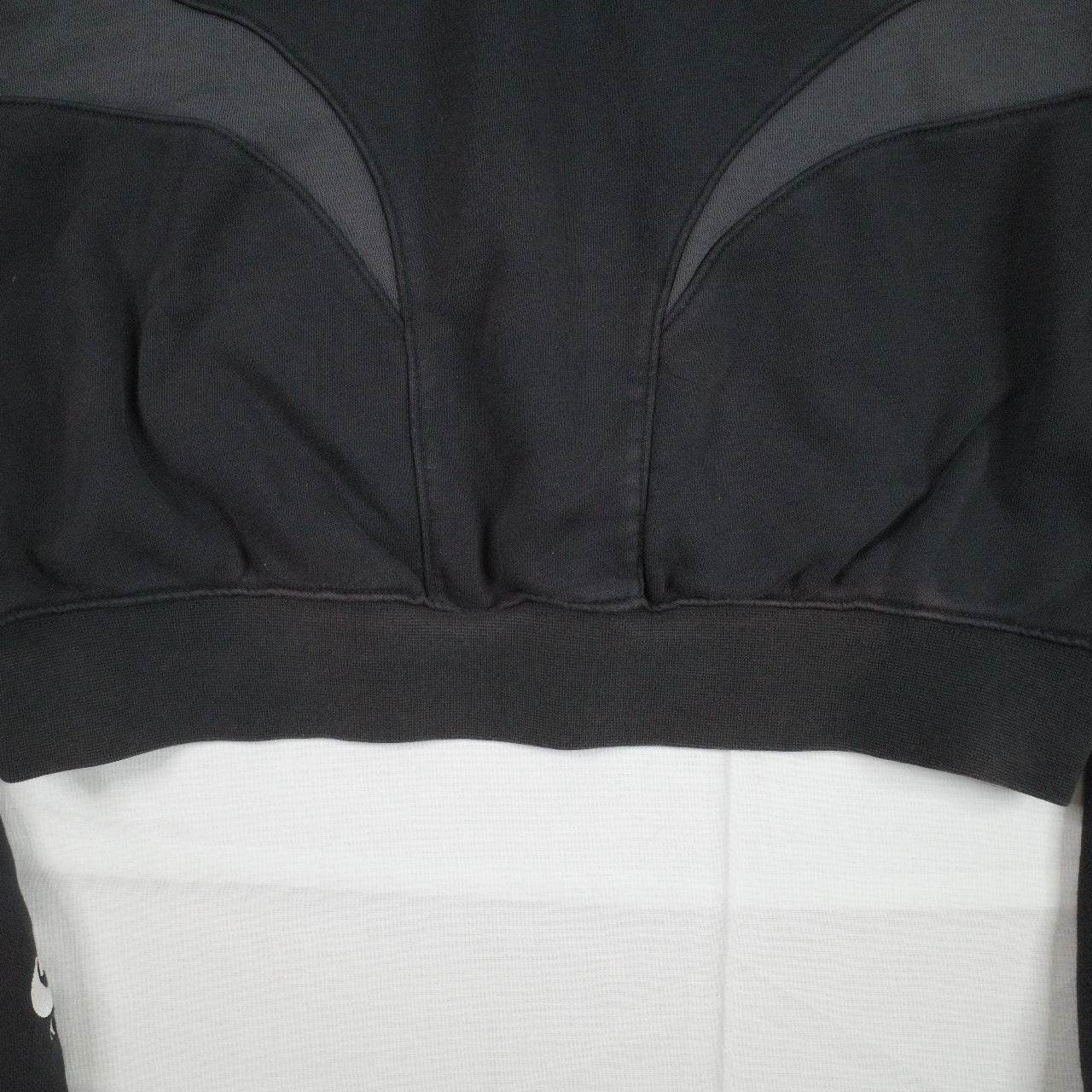 Nike Air Womens Cropped Sweater Crewneck Black Womens Small