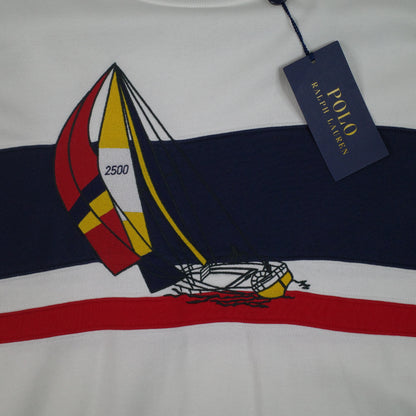 Polo Ralph Lauren CP RL 93 Sailboat 2500 Yacht White Sweater Crewneck Mens Large NWT
