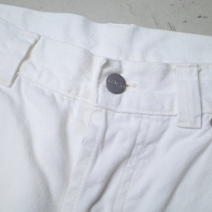 Kenzo Homme White Jeans Pants Made In Italy Waist 36 Length 34