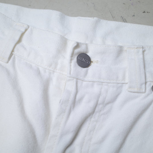 Kenzo Homme White Jeans Pants Made In Italy Waist 36 Length 34