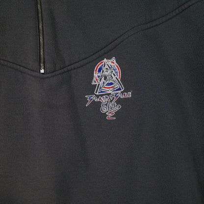 Black and Blue Elite Vintage Australian Made Quarter Zip Sweater Mens Medium