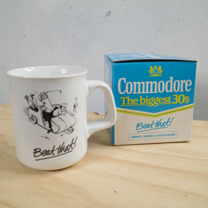 Vintage 1980s Commodore Coffee Mug Beat That Golf Kart Coffee Mug NEW