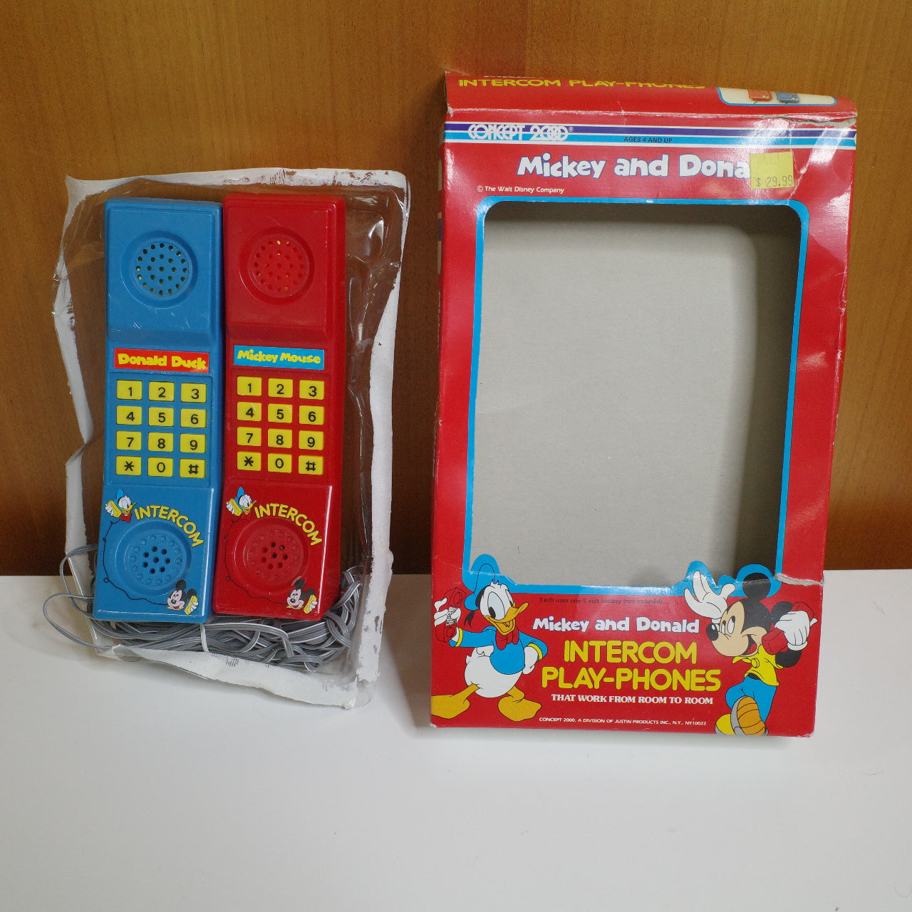 Vintage Mickey Mouse Donald Duck Intercom Play Phones Concept 2000