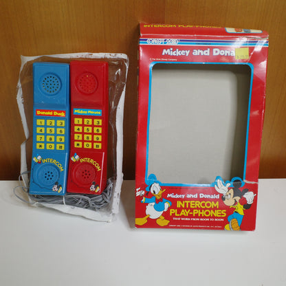 Vintage Mickey Mouse Donald Duck Intercom Play Phones Concept 2000