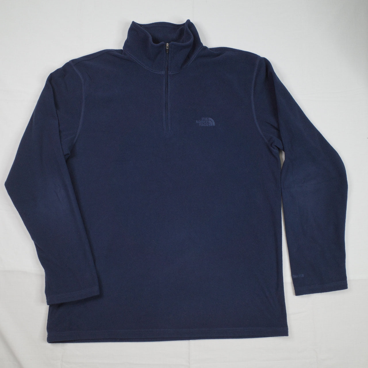 The North Face Navy Quarter Zip Thin Fleece Pullover Sweater Mens Large