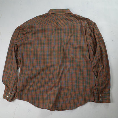 Vintage Ranchaire Pearl Snap Button Long Sleeve Shirt Mens XL