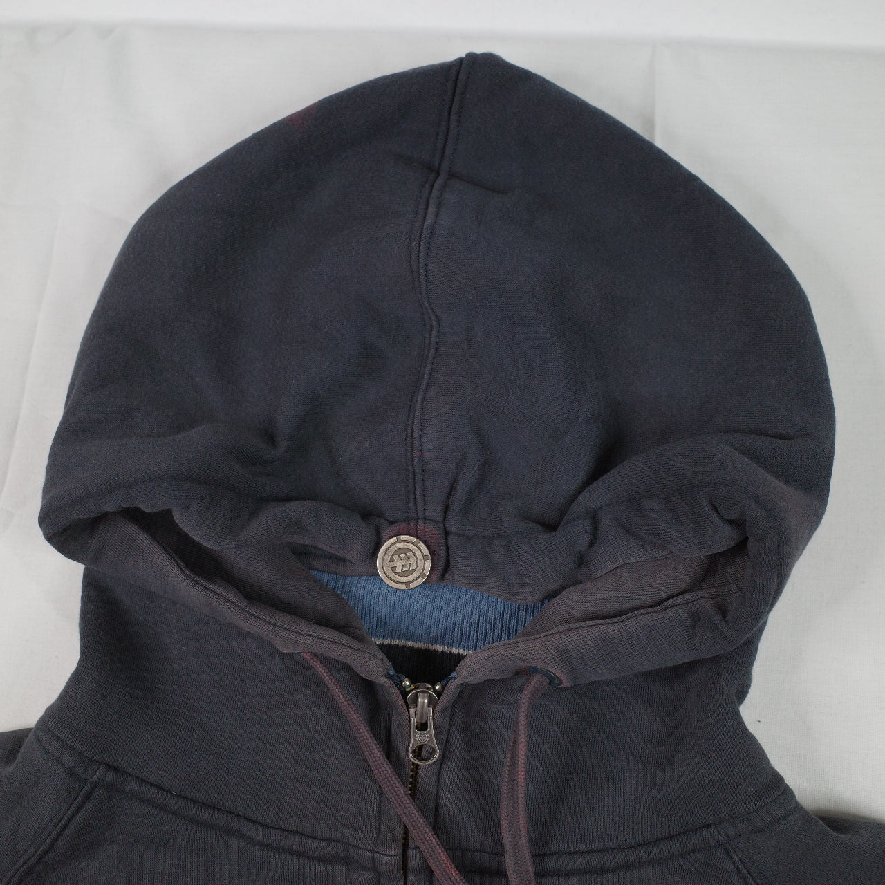 Element Zip Up Spell Out Y2K Black Hoodie Men's Large