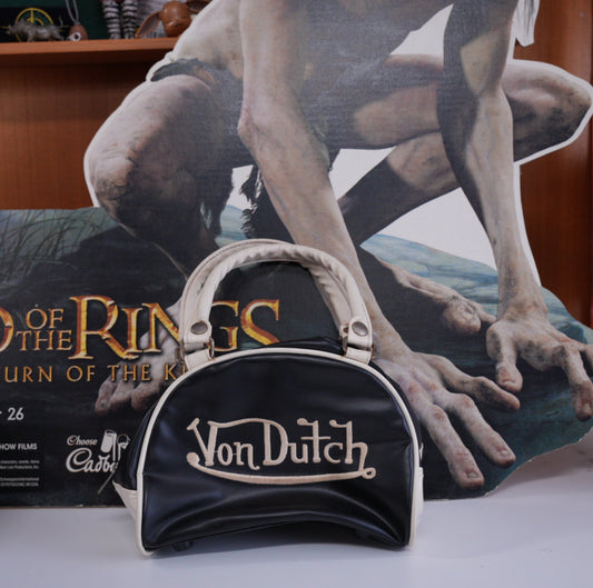 Von Dutch Vintage Mini Bowling Bag - look at photos of handle