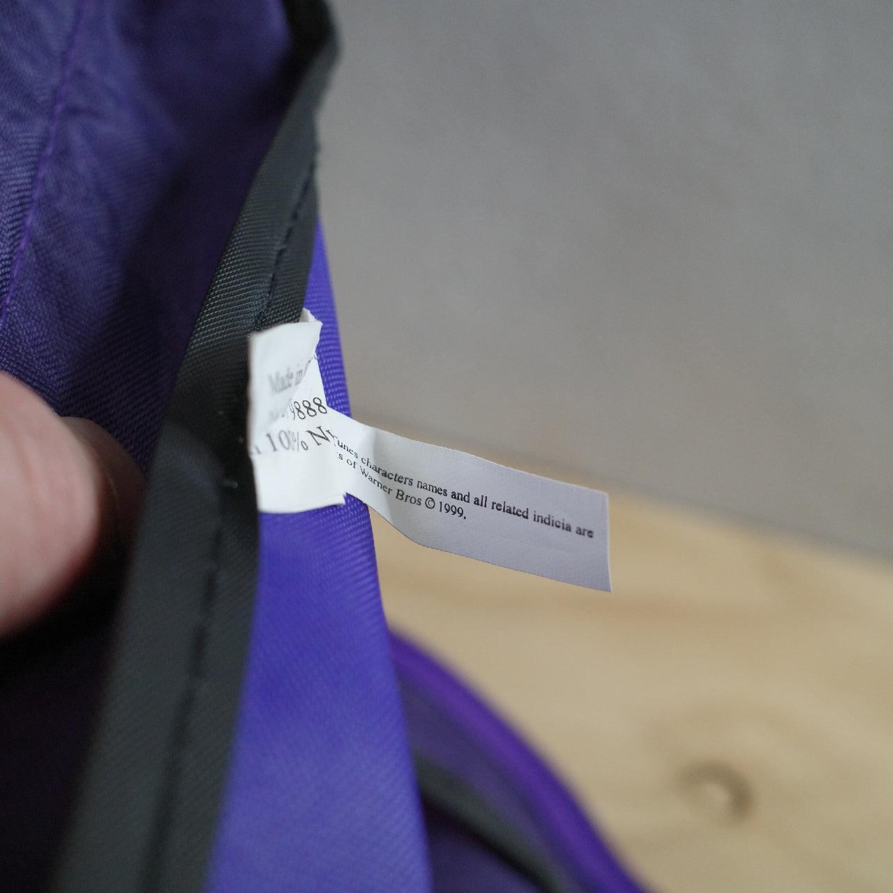 1998 Vintage Tweety Backpack Briefcase Purple