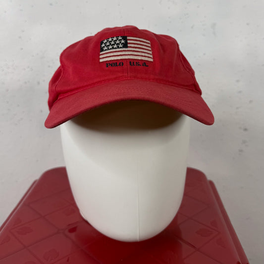 90's Ralph Lauren Polo Sport Red Polo U.S.A Cap