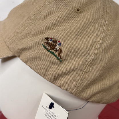 Ralph Lauren Polo Embroidered Beige Cap New