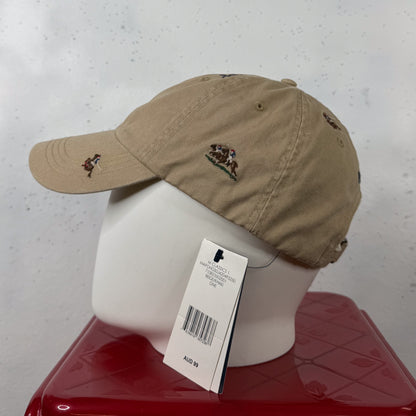 Ralph Lauren Polo Embroidered Beige Cap New