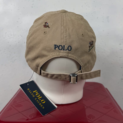 Ralph Lauren Polo Embroidered Beige Cap New