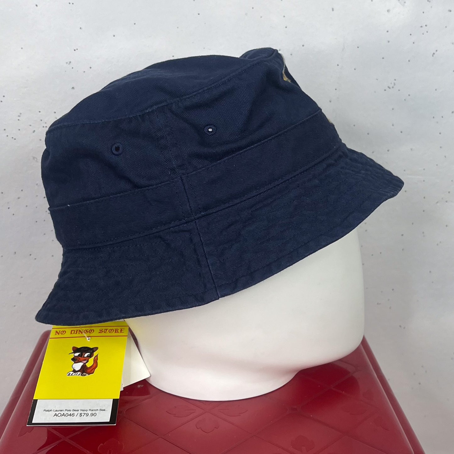 Ralph Lauren Rancher Polo Bear Navy Bucket Hat New (S/M)