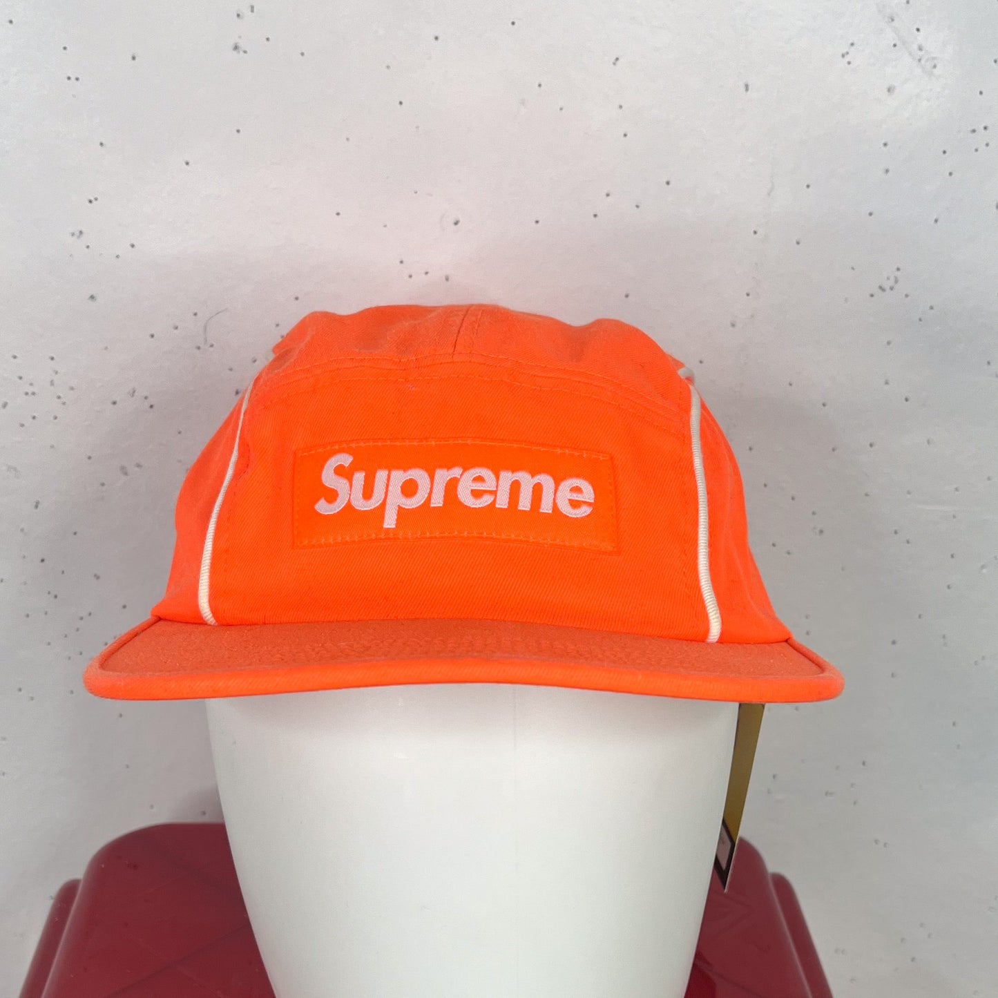 Supreme Piping Camp Cap Neon Orange - FW18