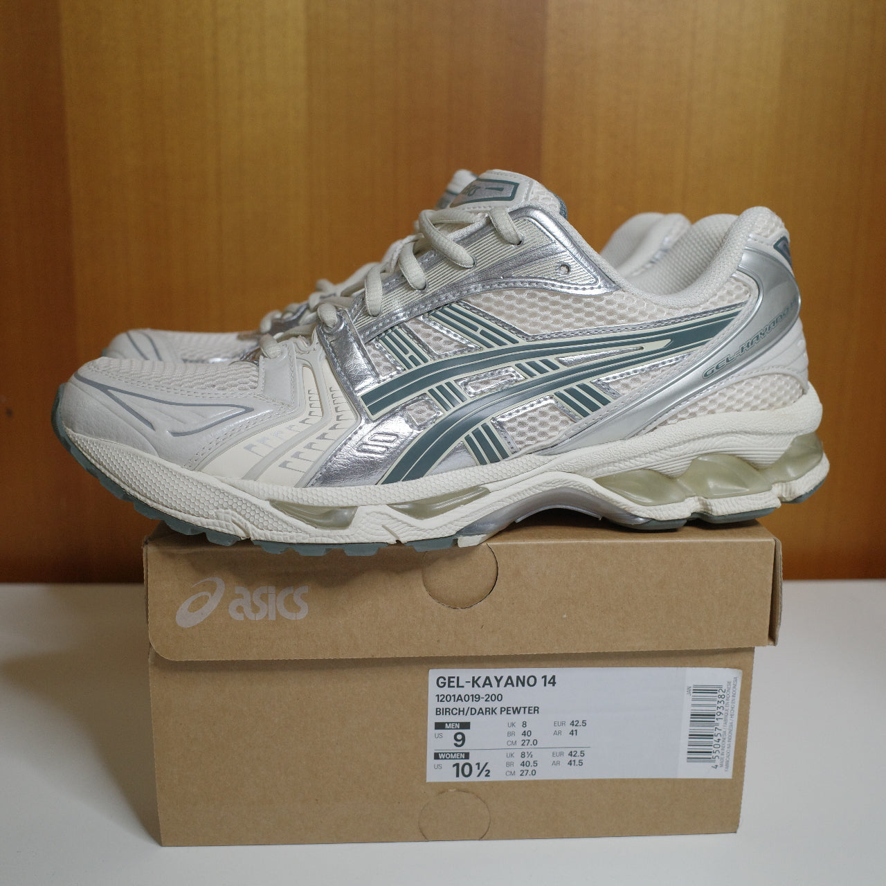 Asics Gel Kanyano 14 Birch/Dark Pewter US9 UK8