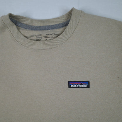 Patagonia Mens Sweater Uprisal P6 Label Crewneck Beige Medium