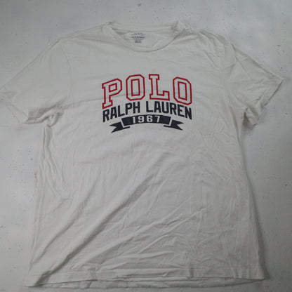 Polo Ralph Lauren Collegate 1967 White Custom Fit Men's XL T-Shirt