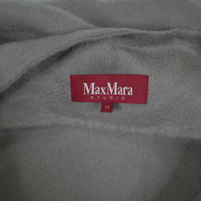 Max Mara Studio Light Brown Wool Shawl Coat Womens Tessuto Womens Large