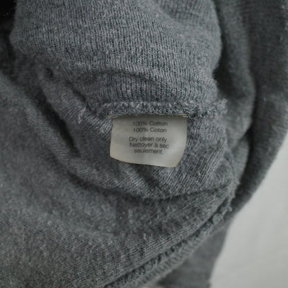 T By Alexander Wang Gray Hoodie Sweater Jacket Unhemmed Sleeves Womens Small