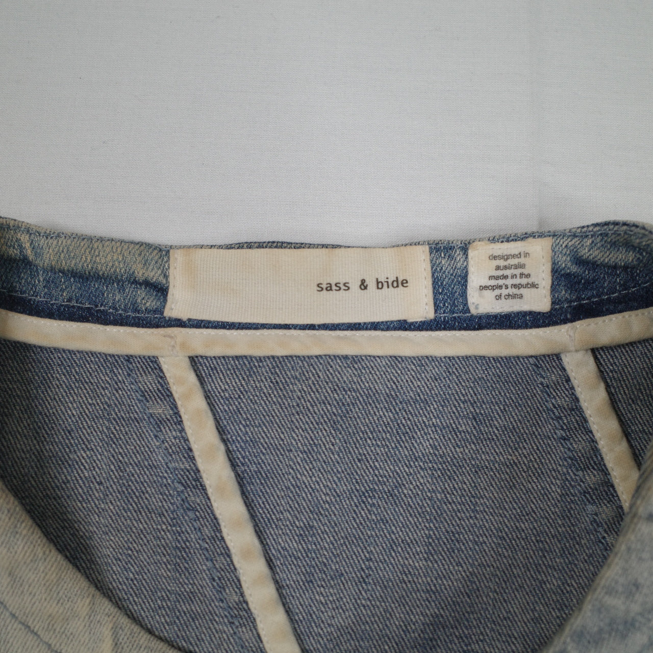 Sass & Bide Denim Jacket Kiss The Sky Collection Western US6 Aus UK10