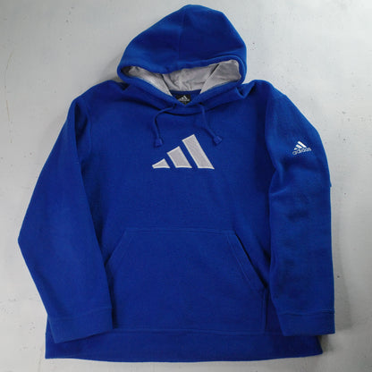 Vintage Adidas Trefoil Hoodie Fleece Vintage 1990s Mens Small Navy