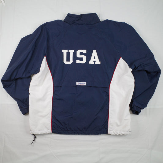 USA Deaf Sports Federation 2005 Melbourne Track Jacket Made In USA Mens XL