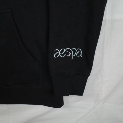 aespa SYNK Parallel Line Australia Tour Dateback Black Hoodie Large