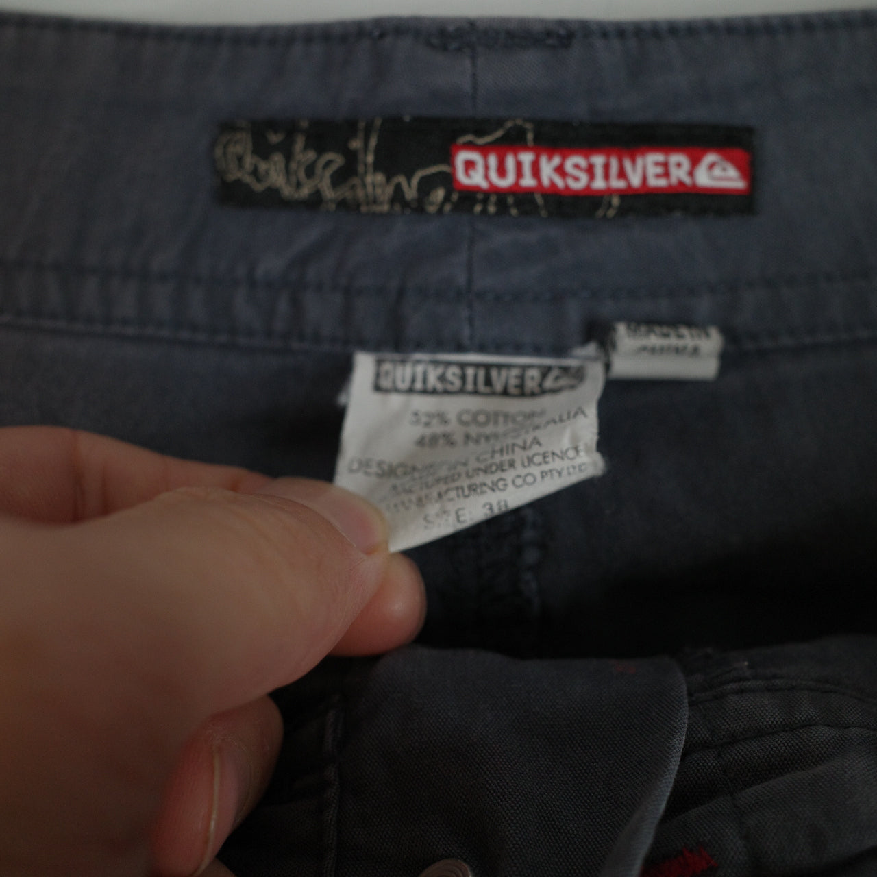 Vintage Quicksilver Boardshorts Navy Blue Cargo Pockets