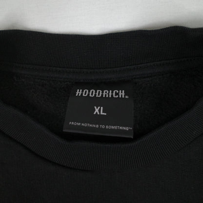 Hoodrich Black Large Crewneck Jumper Sweatshirt Chenille Embroidery Red Mens XL