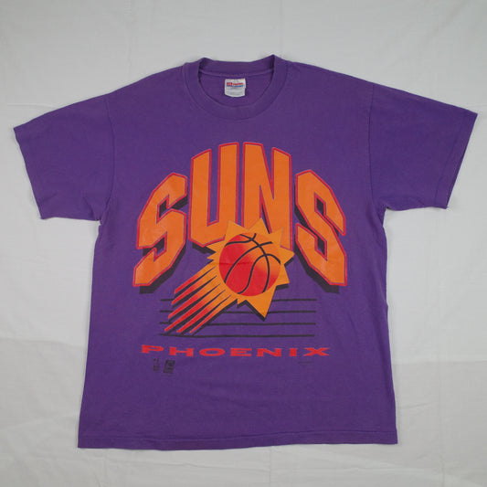 Vintage Phoenix Suns NBA Team Hanes Tee Shirt 90s Single Stitch Purple Large