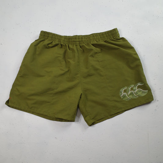 Canterbury Shorts Elastic Waist Olive Green Mens Large