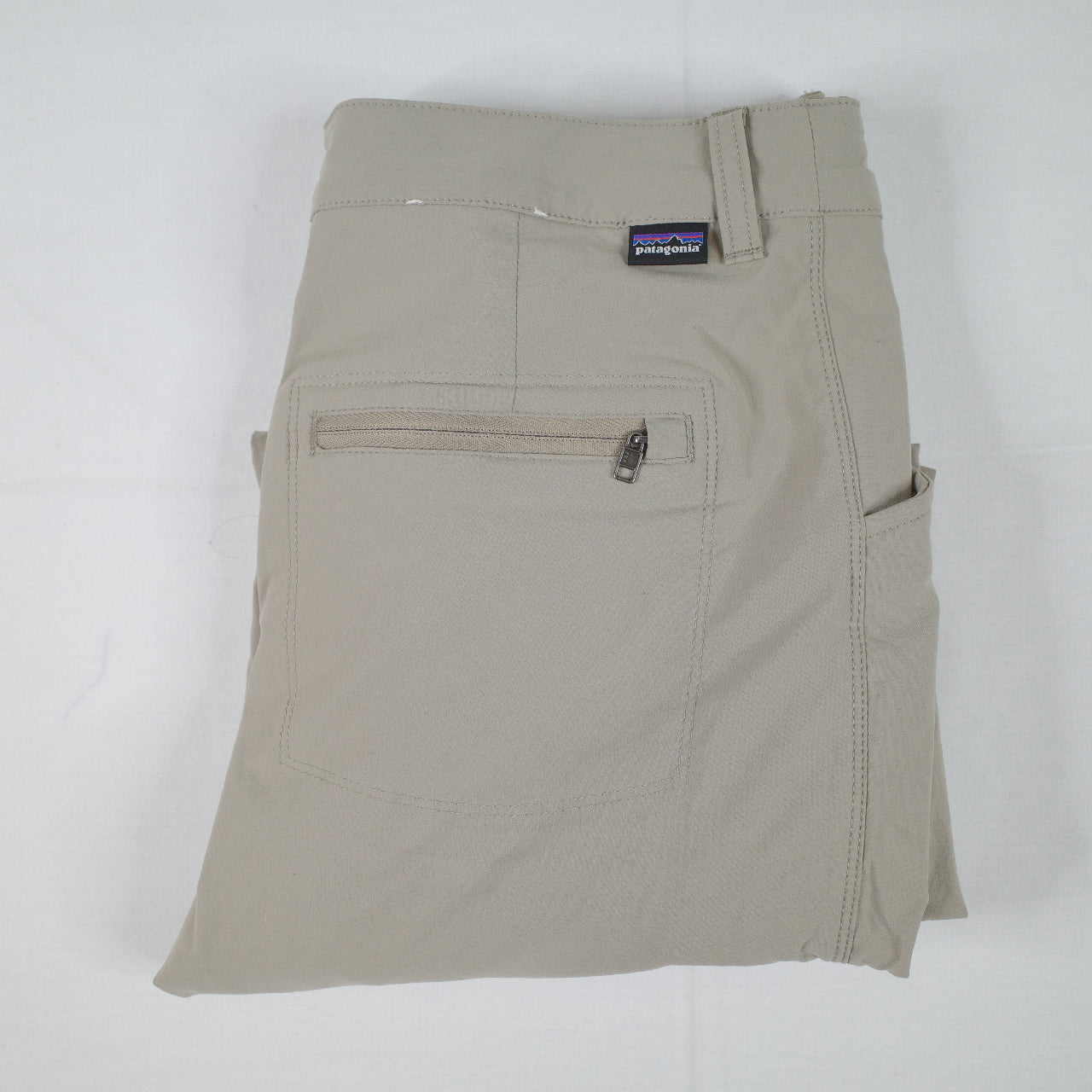 Patagonia Womens Pants Size 2 Khaki Beige Quandry Nylon Roll Up Hiking Pants