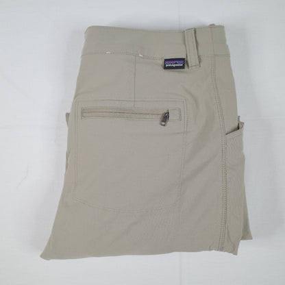 Patagonia Womens Pants Size 2 Khaki Beige Quandry Nylon Roll Up Hiking Pants