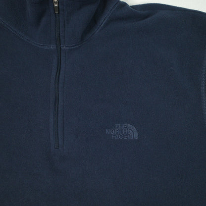 The North Face Navy Quarter Zip Thin Fleece Pullover Sweater Mens Large